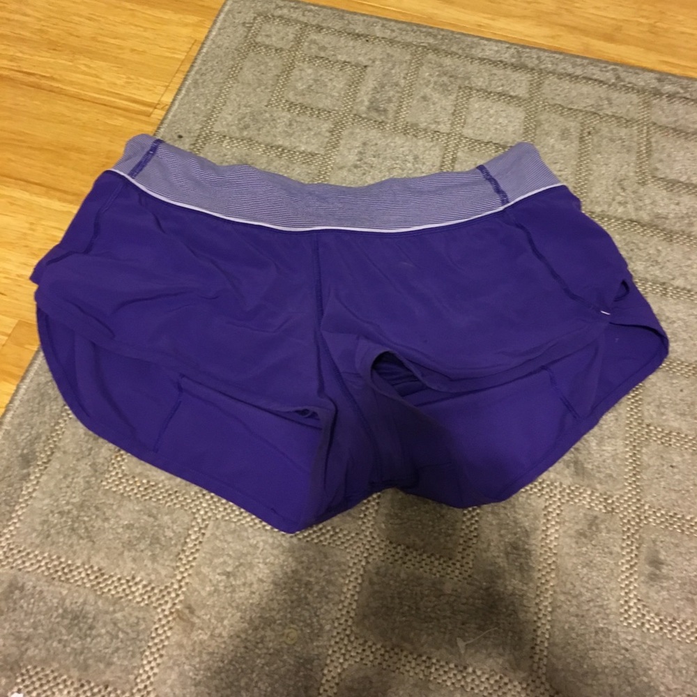 Purple lululemon speed shorts